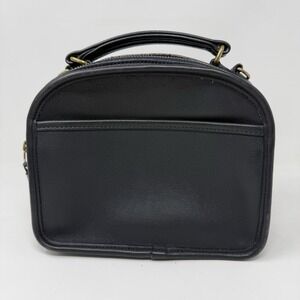 Coach Vintage 90 Lunch Box Black Leather Purse Shoulder Crossbody Bag 9991 Strap